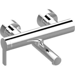 Keuco Wand-Waschtisch-Einhebelmischer Plan blue Aluminium-finish, 249mm, Aufputz