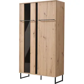 INOSIGN Highboard Sardinia, Vitrine, Breite 84 cm beige|schwarz
