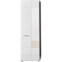 VCM LineGD Garderobenschrank 60 x 35 x 0 cm rauchsilber, weiß Hochglanz