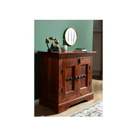 Massivmoebel24 Kommode Akazie 65 x 65 x 36 cm Braun
