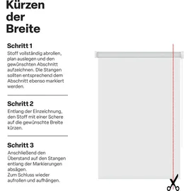 BestLivings Thermorollo Verdunkelungsrollo mit Klemmträger 100 x 150 cm Weiß