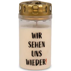 Grabkerzen Nr. 3 mit Deckel & Motiv "Wir sehen uns wieder!" (6 Stück)