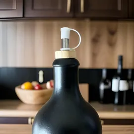 layba Ausgießer für Flaschen aus Edelstahl, in Holz 10er Set