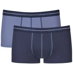 Sloggi Herren Hipster 2er Pack - Start Hipster C2P box, Boxershort, Baumwolle Dunkelblau/Blau L