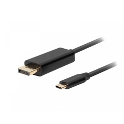 Lanberg USB-C auf DisplayPort Kabel 4k 60Hz Schwarz - 0.5m