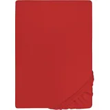 biberna 0077866 Jersey-Elastic 120 x 200 - 130 x 220 cm rot