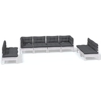 vidaXL 8-tlg Garten-Lounge-Set mit Kissen Kiefer Massivholz Modell 126