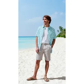 John Devin Shorts JOHN DEVIN "- Bermuda in sommerlichen Farben", Herren, Gr. M, N-Gr, beige, Web, Obermaterial: 97% Baumwolle, 3% Elasthan, unifarben, regular fit kurz, Hosen Shorts, kurze Schlupfhose aus elastischer, gewebter Baumwollqualität