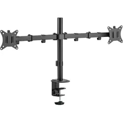 V7 Befestigungskit (Klammerbasis, 2 Gelenkarme, 2 VESA-Platten) - für 2 Monitore