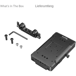SmallRig 3203B V-Mount-Akkuadapterplatte mit 15mm Stangenklemme