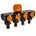 4-fach Verteiler 10 cm schwarz