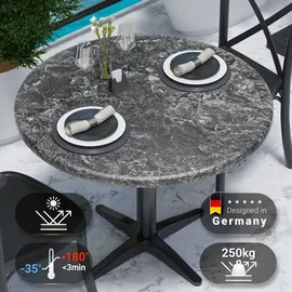 GGM Möbel Werzalit Gartentisch Ø 60 x 0 cm Grau
