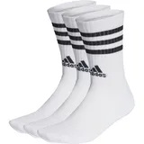 adidas 3-Streifen Cushioned Crew Socken 3 Paar White / Black 34-36
