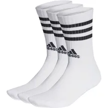 adidas 3-Streifen Cushioned Crew Socken 3 Paar White / Black 34-36