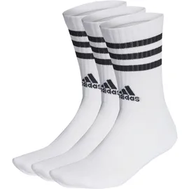 adidas 3-Streifen Cushioned Crew Socken 3 Paar White / Black 34-36