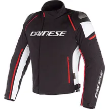 Dainese Racing 3 D Dry Textiljacke Schwarz/Weiß/Rot 46