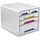CEP Schubladenbox Smoove weiß/bunt-transparent 1072130931, DIN A4 mit 5 Schubladen, 1 St.