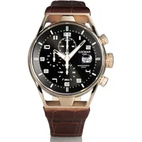 Locman Herrenuhr Montecristo Chronograph Zifferblatt Etui 41 mm PVD