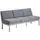 Dehner Chicago Loungebank 3-Sitzer grau/silber
