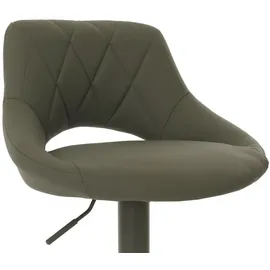 Mendler 2er-Set Barhocker HWC-N64, Barstuhl Tresenhocker, Fußablage drehbar, Kunstleder Metall ~ grün