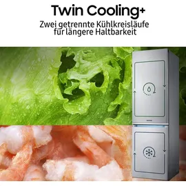 Samsung RL38A7B5BS9 Kühl-Gefrierkombination (387 l, 2030 mm hoch, Edelstahl)