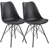 KADIMA DESIGN Esszimmerstuhl 2er Set Küchenstuhl Kunststoff Skandinavisches | Gr.: onesize