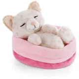 NICI Sleeping Pets Kätzchen mit Leopardenmuster im Körbchen 12cm 47892