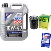 Filter Set Inspektionspaket 5 Liter Motoröl MoS2 Leichtlauf 10W-40 MANN-FILTER Ölfilter