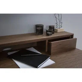 Miliboo Design-Schreibtisch mit Fächern aus Nussbaumholz SEKRET