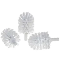 Keuco Ersatz Toiletten-Bürstenkopf, austauschbar, im 3er Set lose, 12,7x7,2cm, weiß, Original Hersteller, WC-Bürste Ersatzbürstenkopf