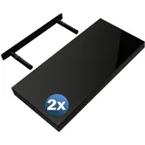 CASARIA Wandregal 50 x 3,8 x 50 cm Schwarz