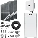 PV-Komplettanlage 15 kWp mit Huawei Wechselrichter 15 kW + Stromspeicher 15,0 kWh, 36 Solarmodulen Glas-Glas black frame & Montagesystem Aufdach (* 0% MwSt. gem. §12 Abs. 3 UstG)