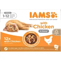 Iams Delights Kitten mit Huhn in Sauce 12 x