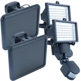 casativo-lighting Außenstrahler Solar 2er Set 12 W 225,0 cm schwarz
