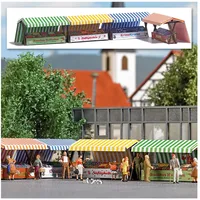 BUSCH Fertiggelände 4 Marktstände 1824 H0