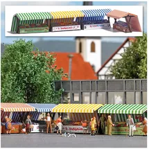 BUSCH Fertiggelände 4 Marktstände 1824 H0