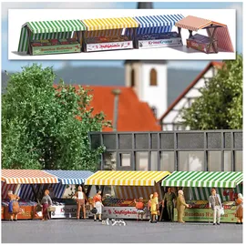 BUSCH Fertiggelände 4 Marktstände 1824 H0