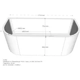 Badewannenträger für Mauersberger Primo 2 links+rechts uno links 180 × 80 × 45 cm
