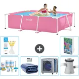 Rechteckiger Frame Pool - 220x150x60 Cm - 7-teilig  S128