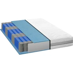 Mister Sandman Matratze 120x200 | Höhe 24cm | Premium Federkernmatratze mit Taschenfedern | Matratze H3 H4 | 7 Zonen Taschenfederkernmatratze | Waschbarer Bezug