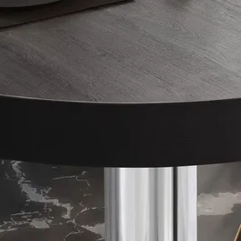 GGM Möbel Bistro Loungetisch Ø 70 x 41 cm Wenge/Edelstahl