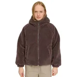 Mazine - Women's Faux-Fur Hooded Jacket - Freizeitjacke Gr XL grau