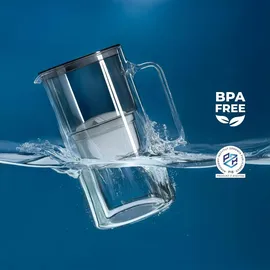 Wessper Wasserfilter Kanne Grau 3 L