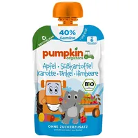 pumpkin organics Quetschie Apfel, Süßkartoffel, Karotte, Dinkel, Himbeere 1 x 100 g