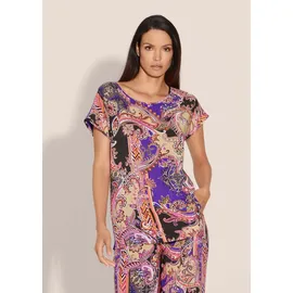 Madeleine Jerseyshirt mit Unikat-Print in ultraviolett multicolor), | Gr.: 42