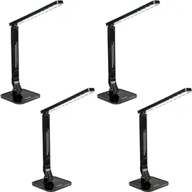 Tectake tectake® Schreibtischlampe, LED, 14 W, dreh-, neig- und klappbar, Touchpanel, inklusive USB-Anschluss