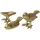 Loberon Deko-Vogel 2er Set antikmessing
