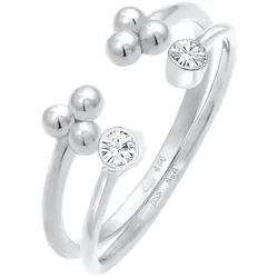 Elli Kristall Kugel Elegant Offen Ring Set 925 Silber silberfarben Damen 