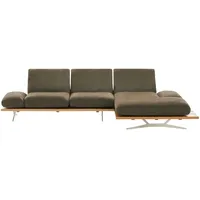 KOINOR Eckcouch Mikrofaser 2-Sitzer Braun