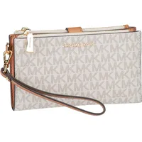 Michael Kors Clutch Jet Set Double Zip MK SIG Weiss Damen